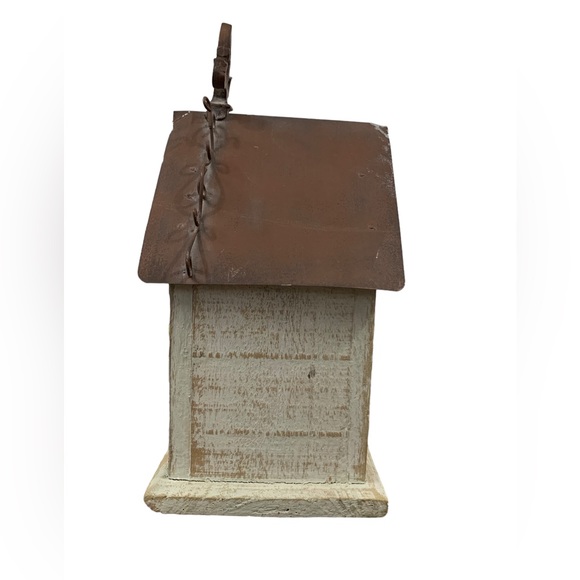 Birdhouse Metal Wood Green Tiles EUC Crystal Look Knob - Picture 3 of 8